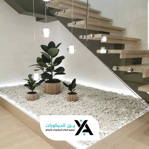 ديكور تحت درج الصاله