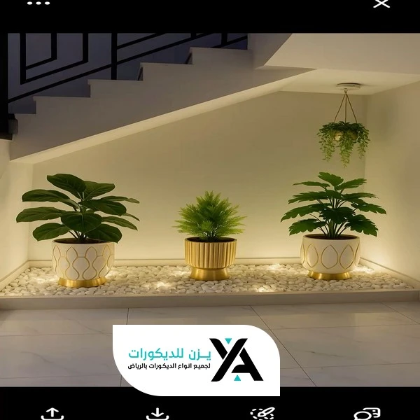 تصميم ديكور تلفزيون تحت الدرج الرياض