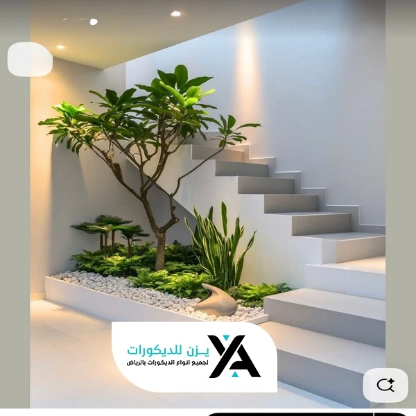 عمل ديكور رفوف تحت الدرج